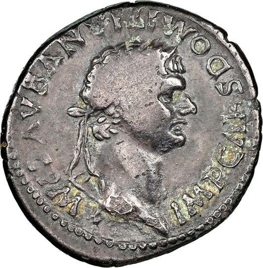 Roman Empire - Domitian - Plated Denarius - NGC F - RIC:144