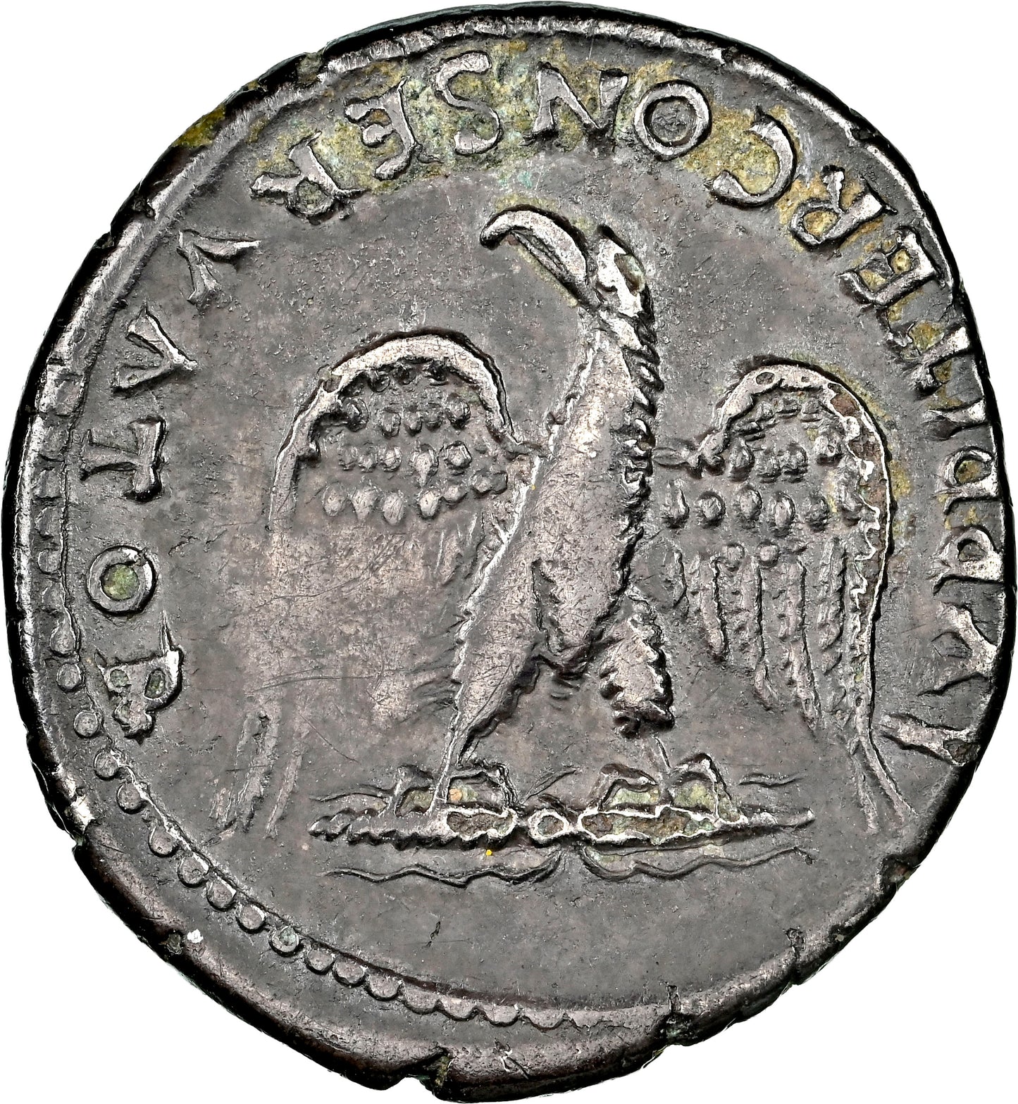 Roman Empire - Domitian - Plated Denarius - NGC F - RIC:144