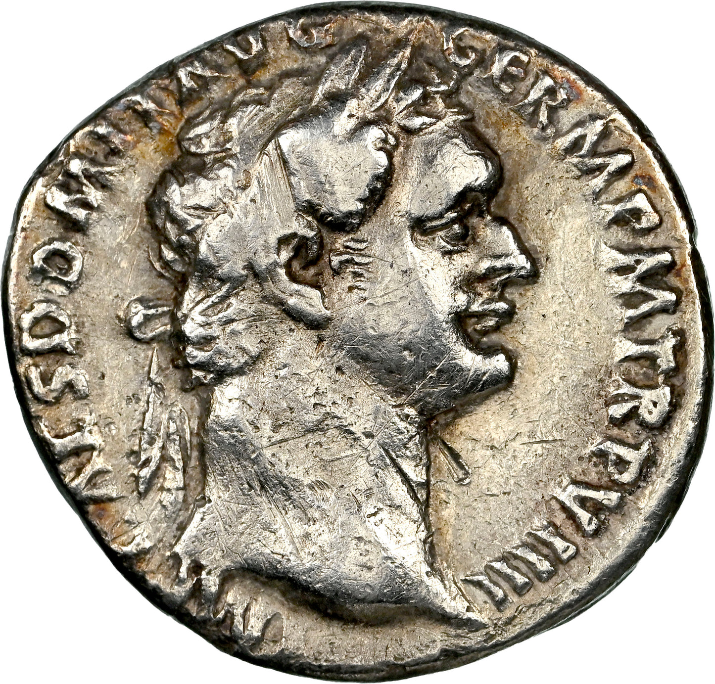 Roman Empire - Domitian - Silver Denarius - NGC VF - RIC:690