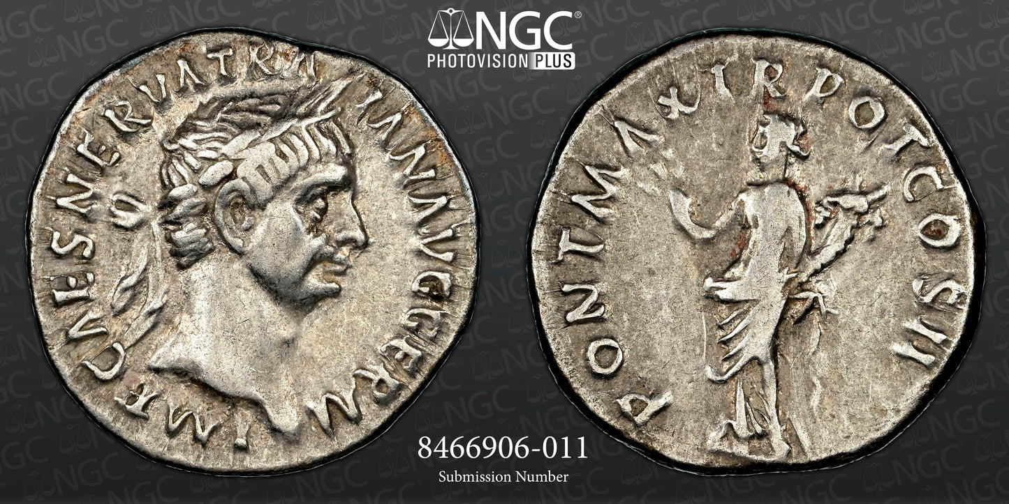Roman Empire - Trajan - Silver Denarius - NGC VF - RIC:17