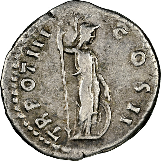 Roman Empire - Marcus Aurelius - Silver Denarius - NGC Ch F - RIC:444