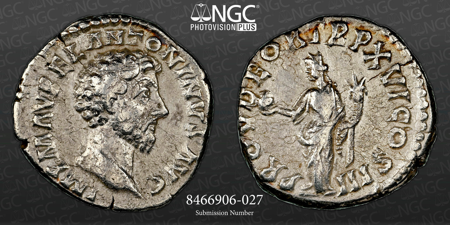Roman Empire - Marcus Aurelius - Silver Denarius - NGC VF - RIC:50