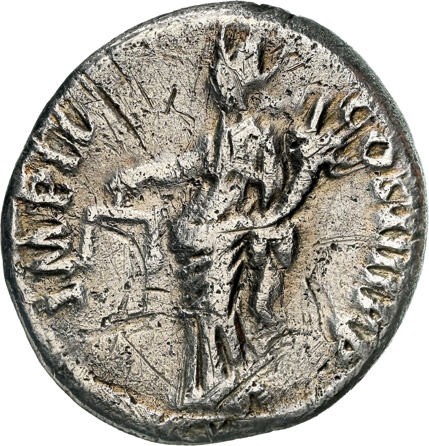 Roman Empire - Nerva - Silver Denarius - NGC Ch VF - RIC:44