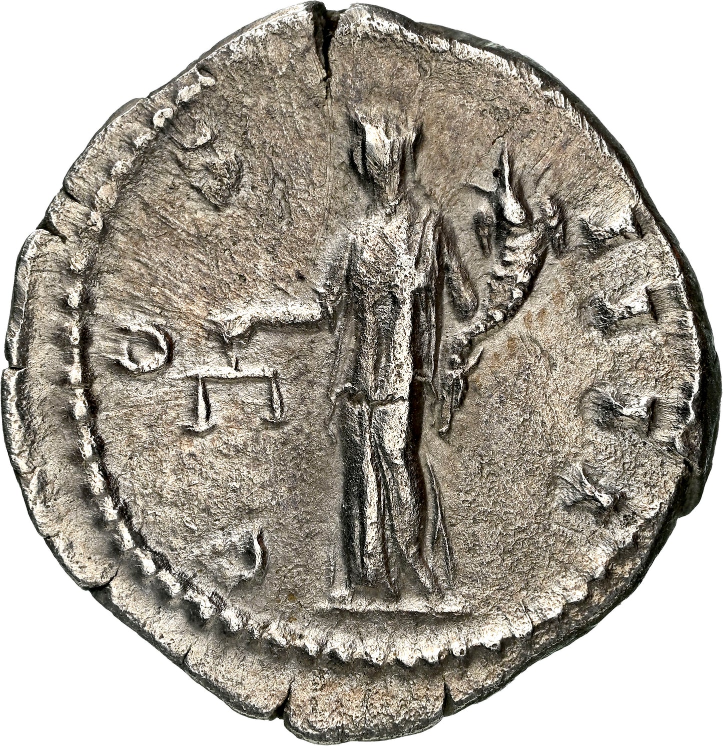 Roman Empire - Antoninus Pius - Silver Denarius - NGC Ch XF - RIC:177d