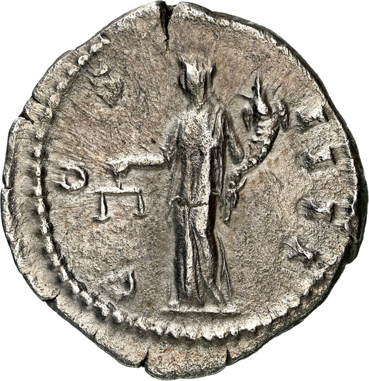 Roman Empire - Antoninus Pius - Silver Denarius - NGC Ch XF - RIC:177d