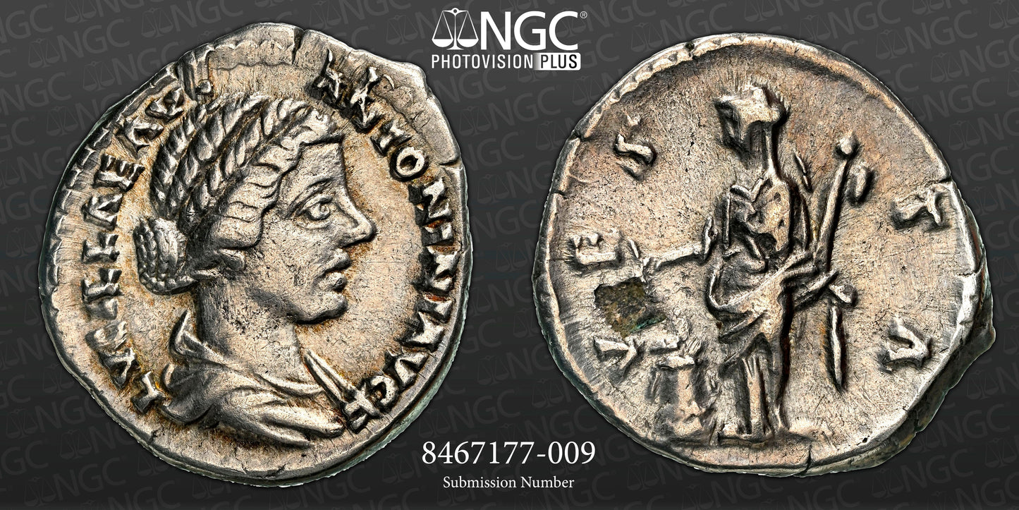 Roman Empire - Lucilla - Silver Denarius - NGC Ch VF - RIC:775
