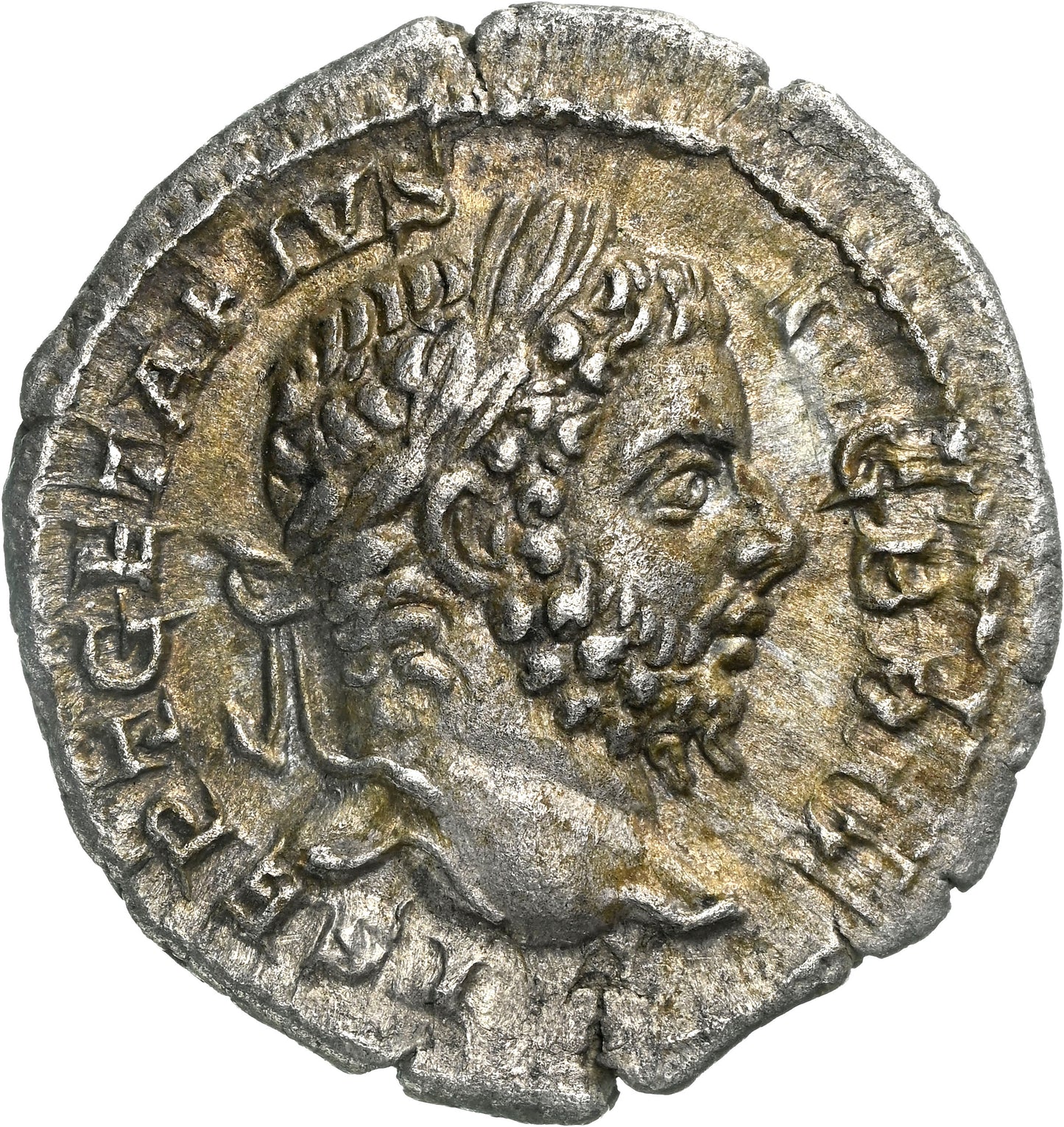 Roman Empire - Geta - Silver Denarius - NGC Ch XF - RIC:88