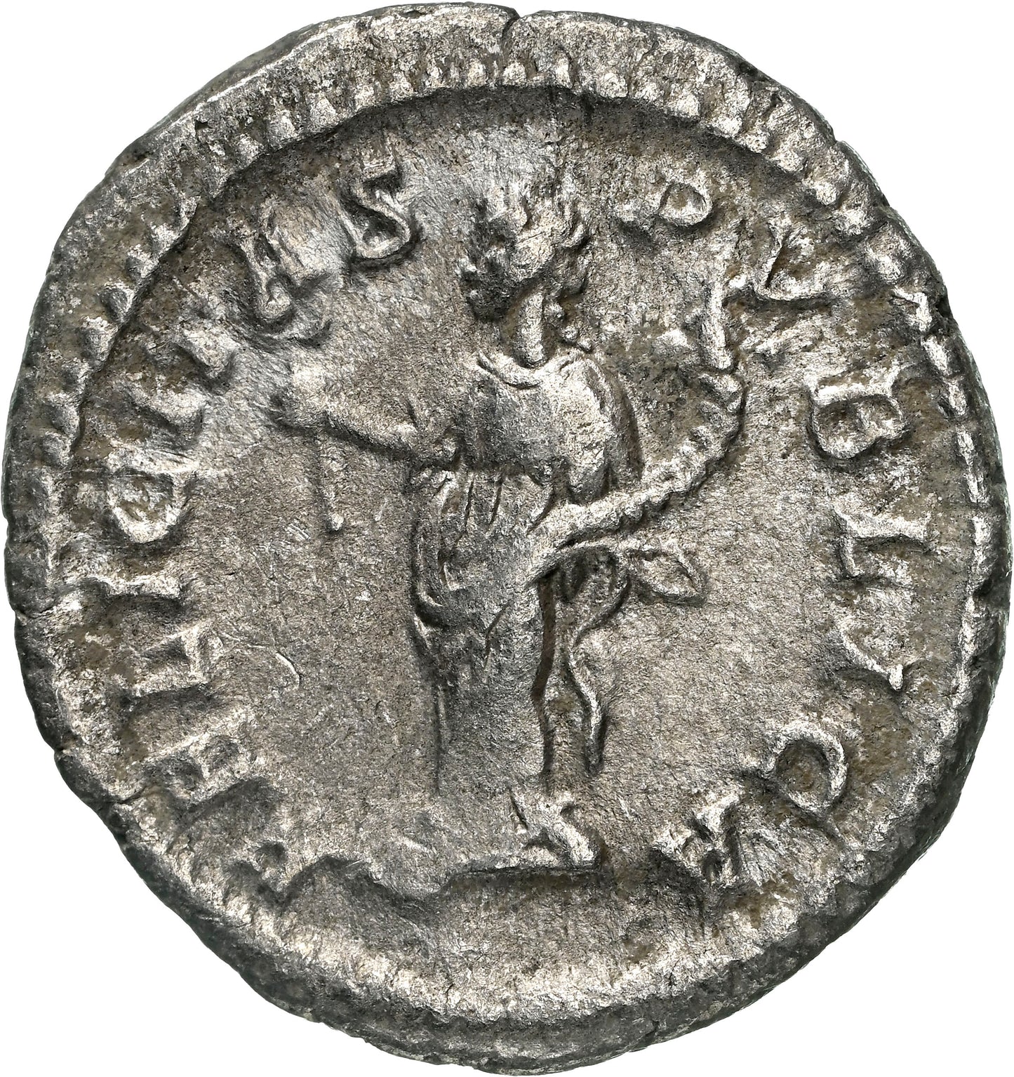 Roman Empire - Geta - Silver Denarius - NGC Ch VF - RIC:9a