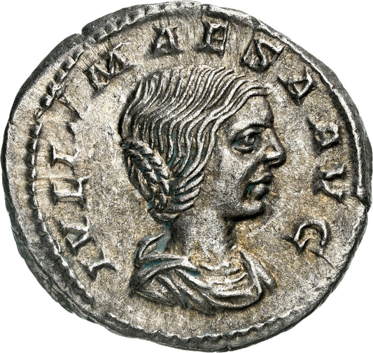 Roman Empire - Julia Maesa - Silver Denarius - NGC Ch XF - RIC:263
