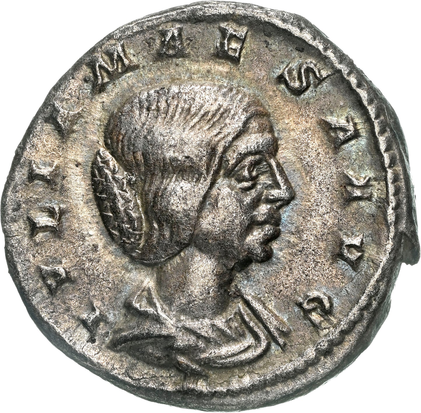 Roman Empire - Julia Maesa - Silver Denarius - NGC Ch VF - RIC:268