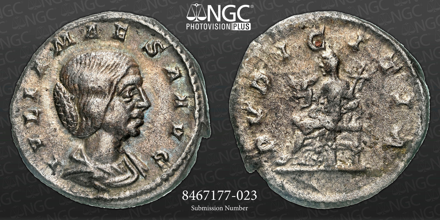 Roman Empire - Julia Maesa - Silver Denarius - NGC Ch VF - RIC:268