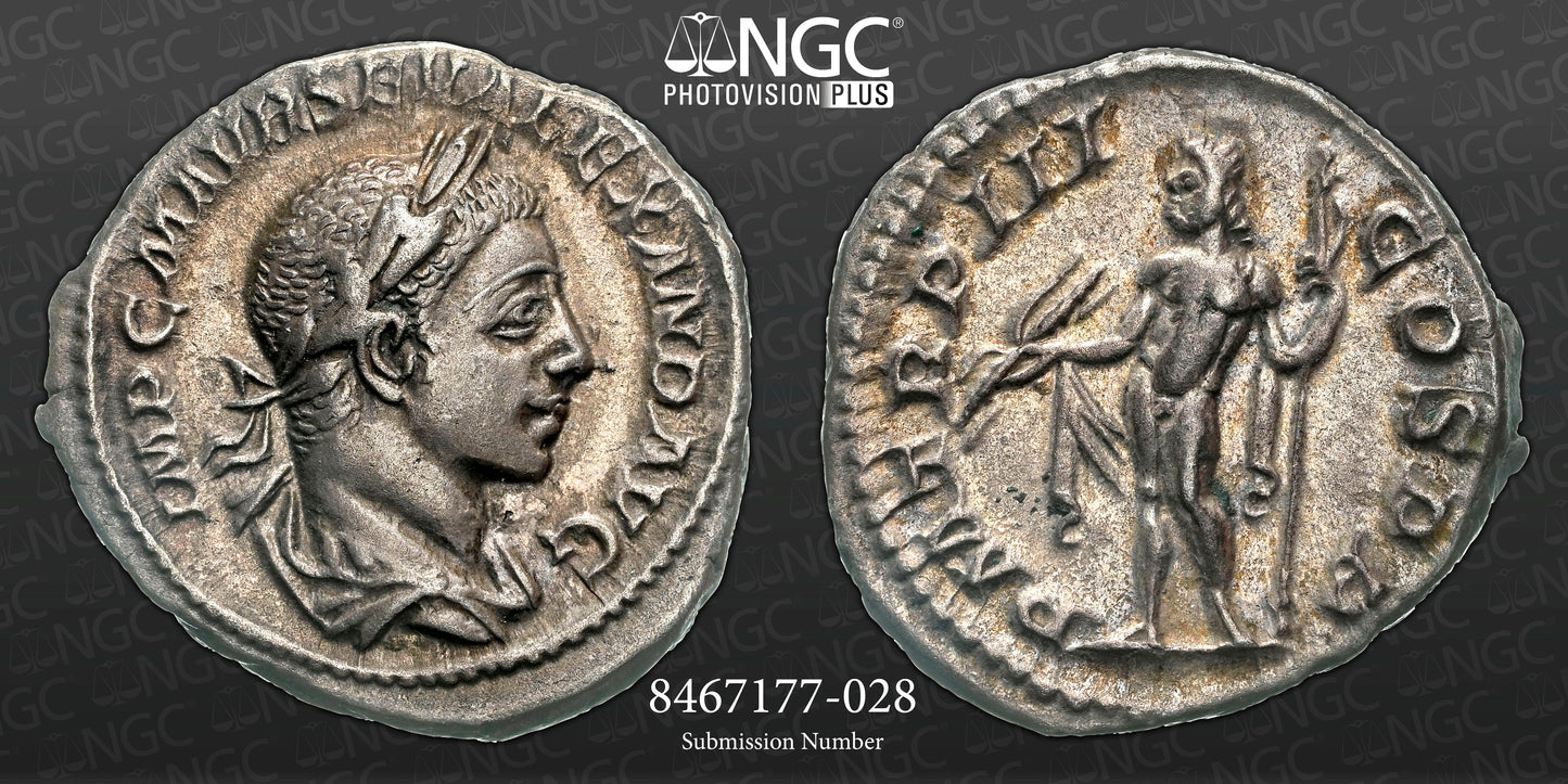 Roman Empire - Severus Alexander - Silver Denarius - NGC XF - RIC:2