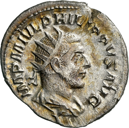Roman Empire - Philip I - Silver Double-Denarius - NGC AU - RIC:27b