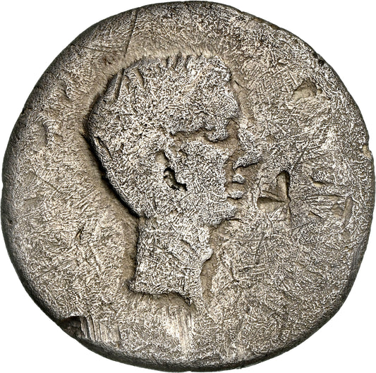 Roman Imperatorial - Octavian (Augustus) - Silver Denarius - NGC VG - Crawf. 523/1b