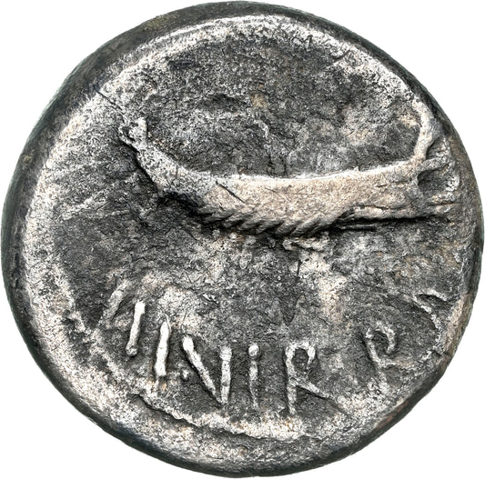 Roman Imperatorial - Marc Antony - Silver Denarius - NGC Ch F