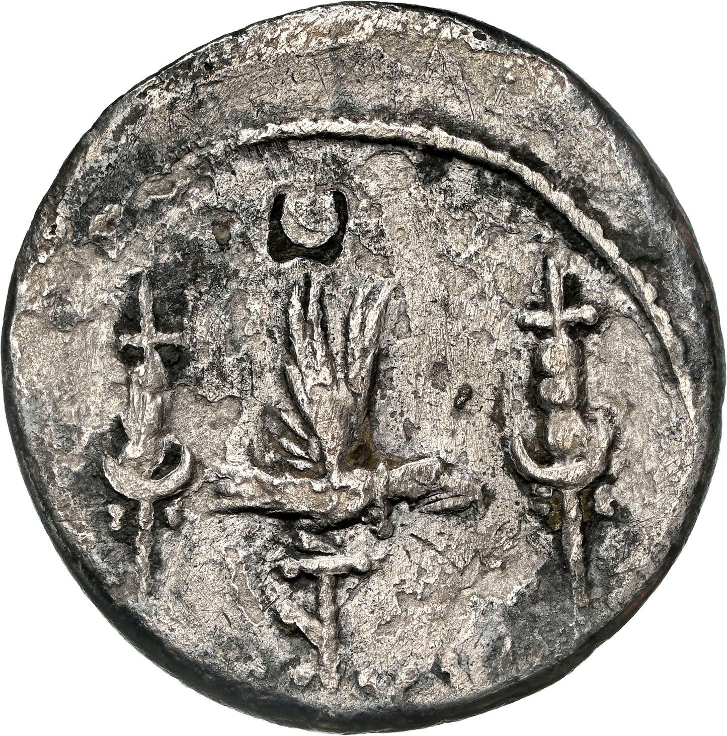 Roman Imperatorial - Marc Antony - Silver Denarius - NGC Ch F