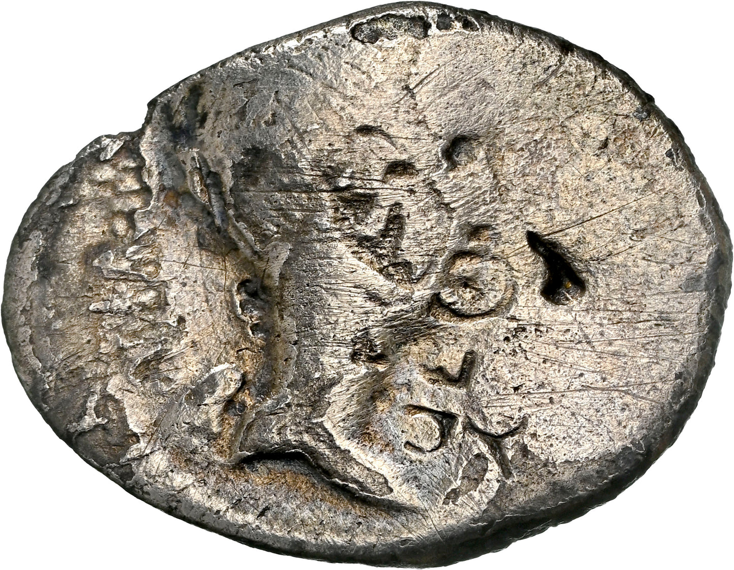 Roman Imperatorial - Marc Antony - Silver Quinarius - NGC VG - Crawf. 489/6