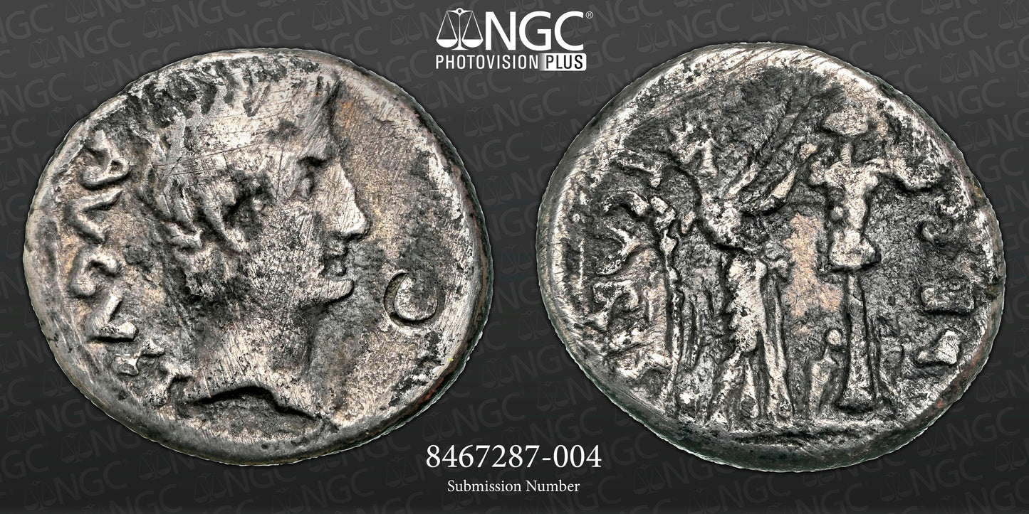 Roman Empire - Augustus - Silver Quinarius - NGC VF - RIC:1a