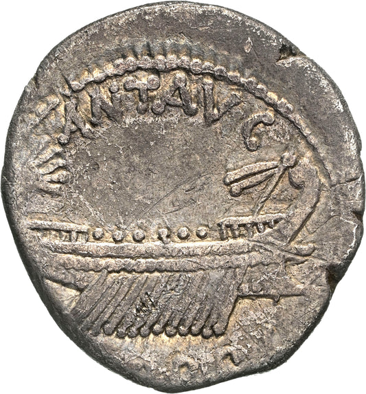 Roman Imperatorial - Marc Antony - Silver Denarius - NGC VF - Crawf. 544/24