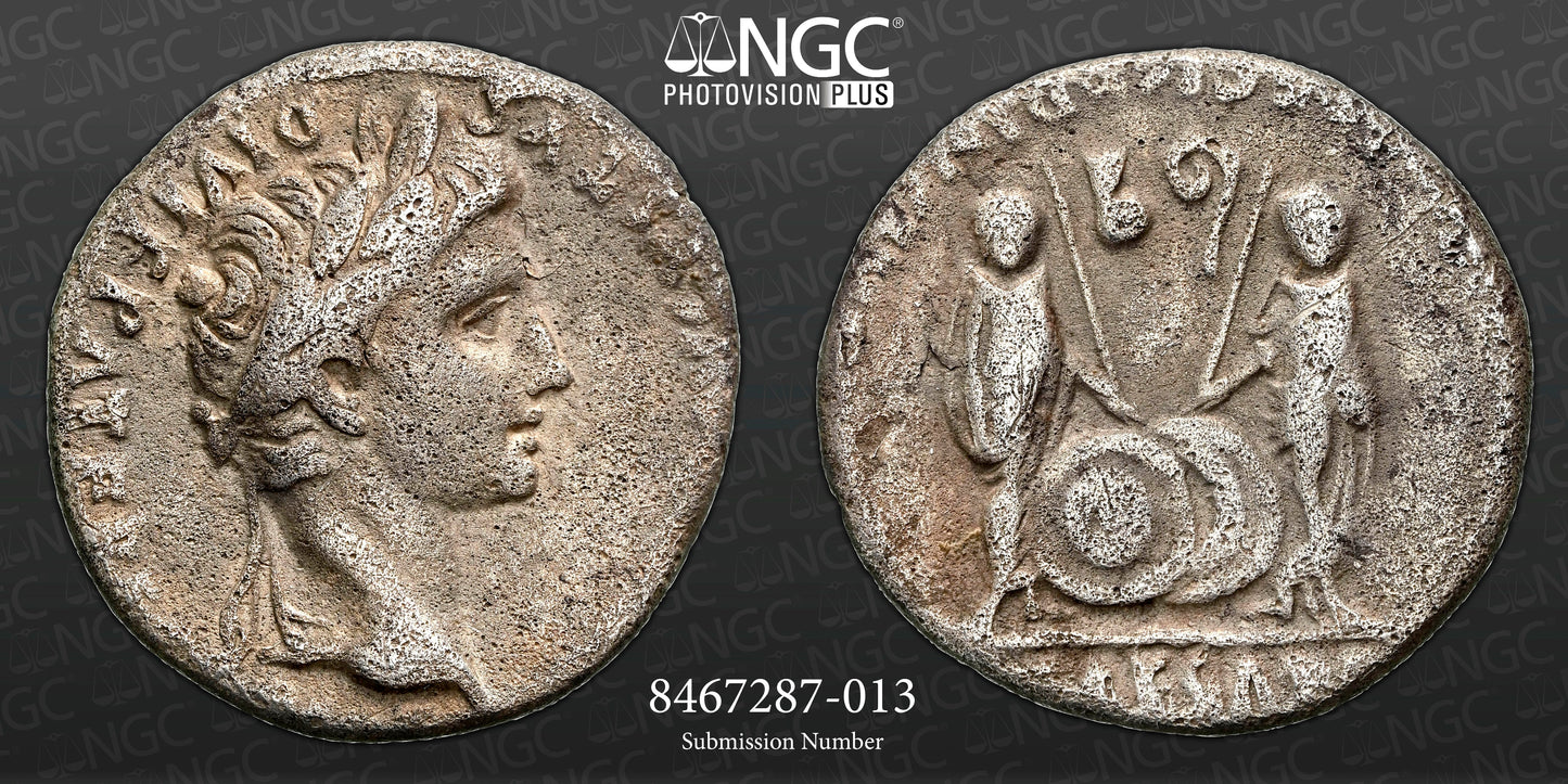 Roman Empire - Augustus - Silver Denarius - NGC Ch F - RIC:207