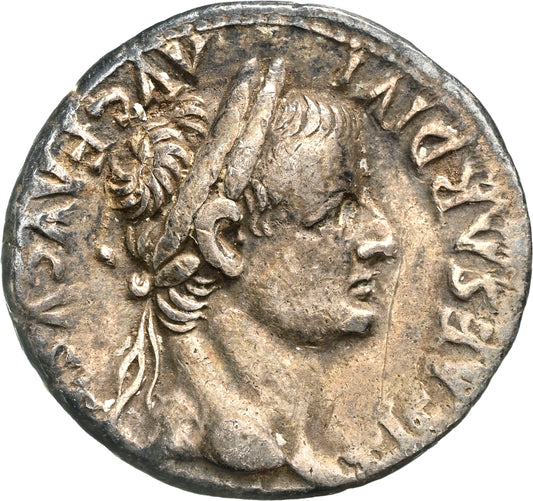 Roman Empire - Tiberius - Silver Denarius - NGC VF - RIC:30