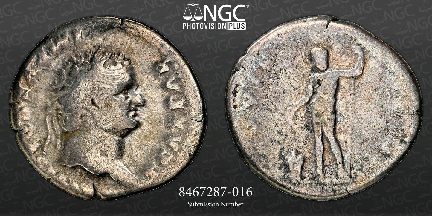 Roman Empire - Titus - Silver Denarius - NGC F - RIC:874