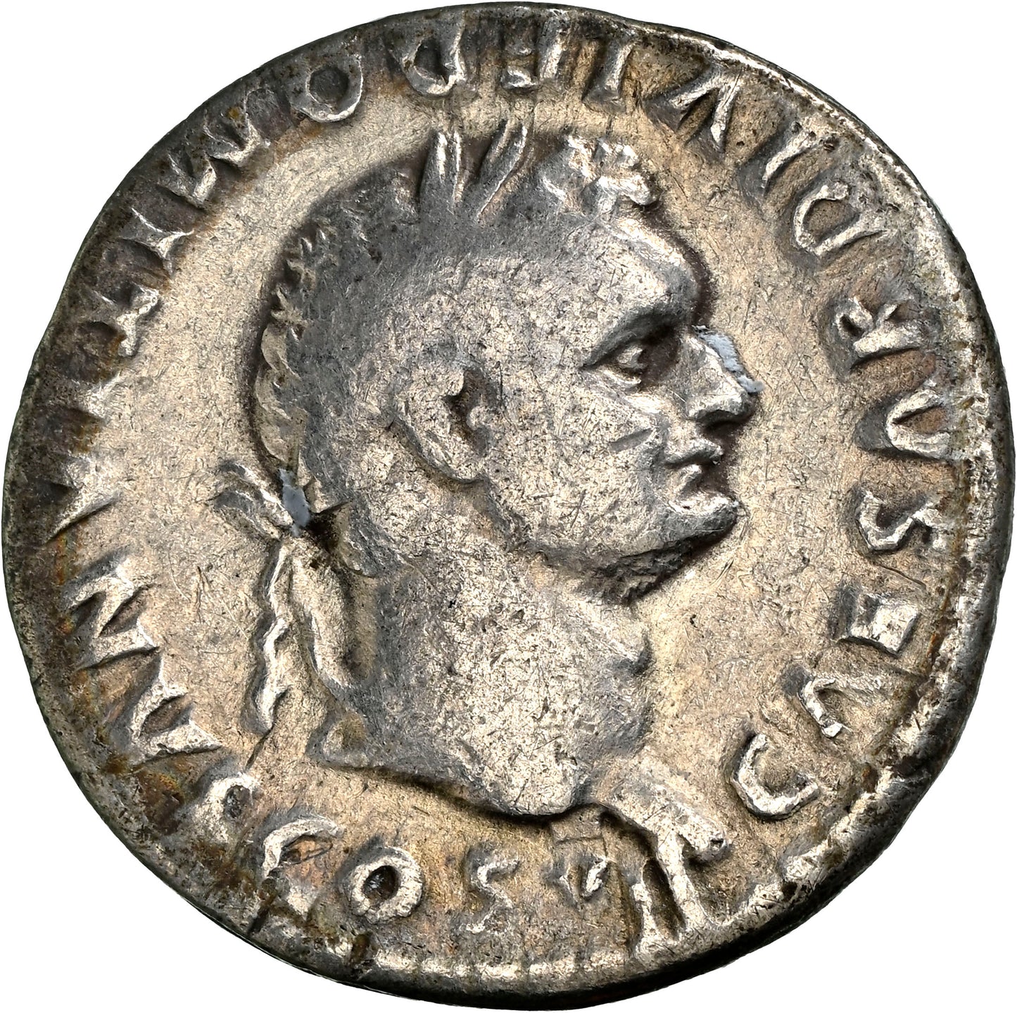 Roman Empire - Domitian - Silver Denarius - NGC F - RIC:266