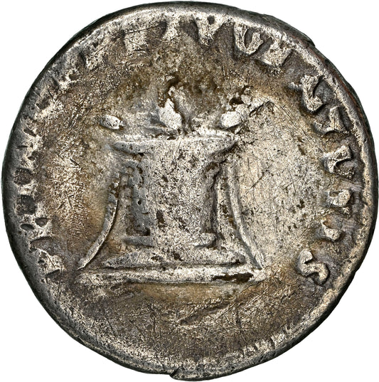 Roman Empire - Domitian - Silver Denarius - NGC Ch F - RIC:266