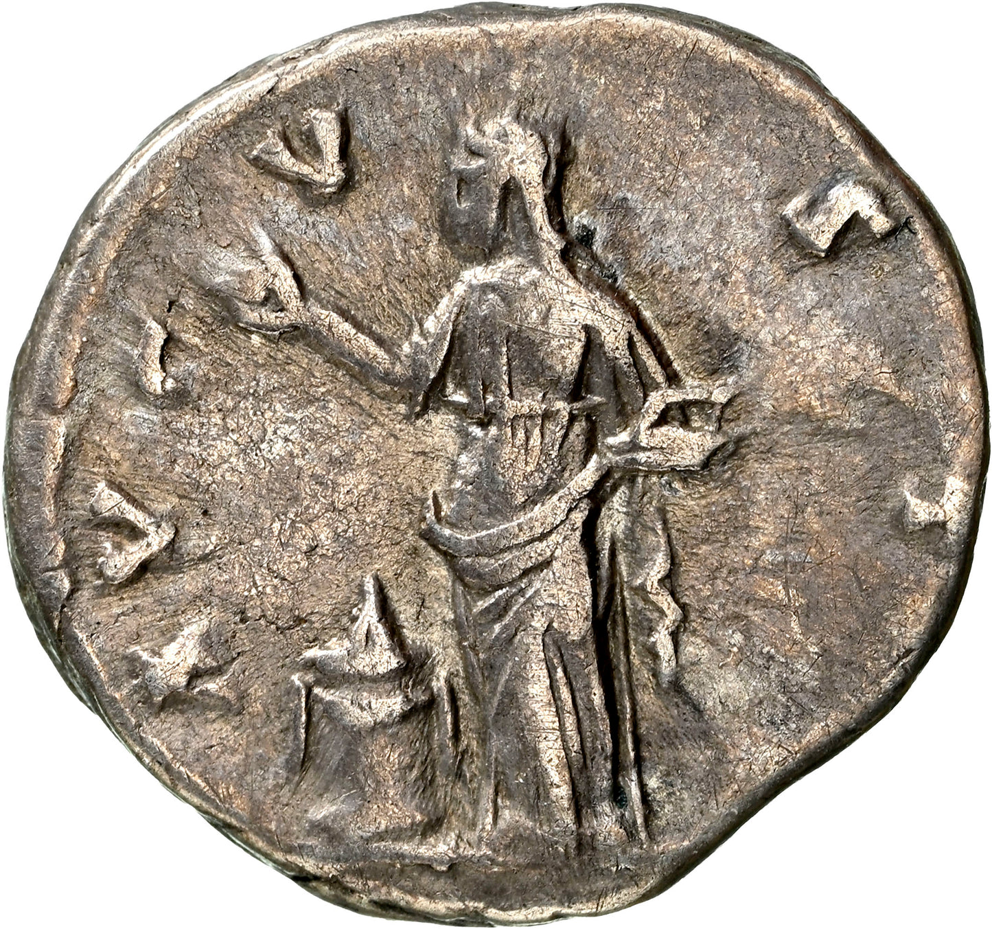 Roman Empire - Faustina I - Silver Denarius - NGC VF - RIC:373