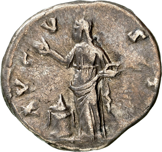 Roman Empire - Faustina I - Silver Denarius - NGC VF - RIC:373