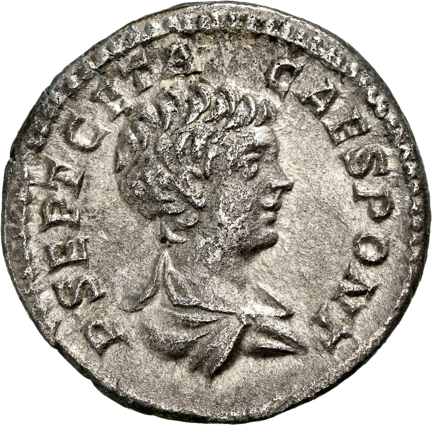 Roman Empire - Geta - Silver Denarius - NGC AU - RIC:13a