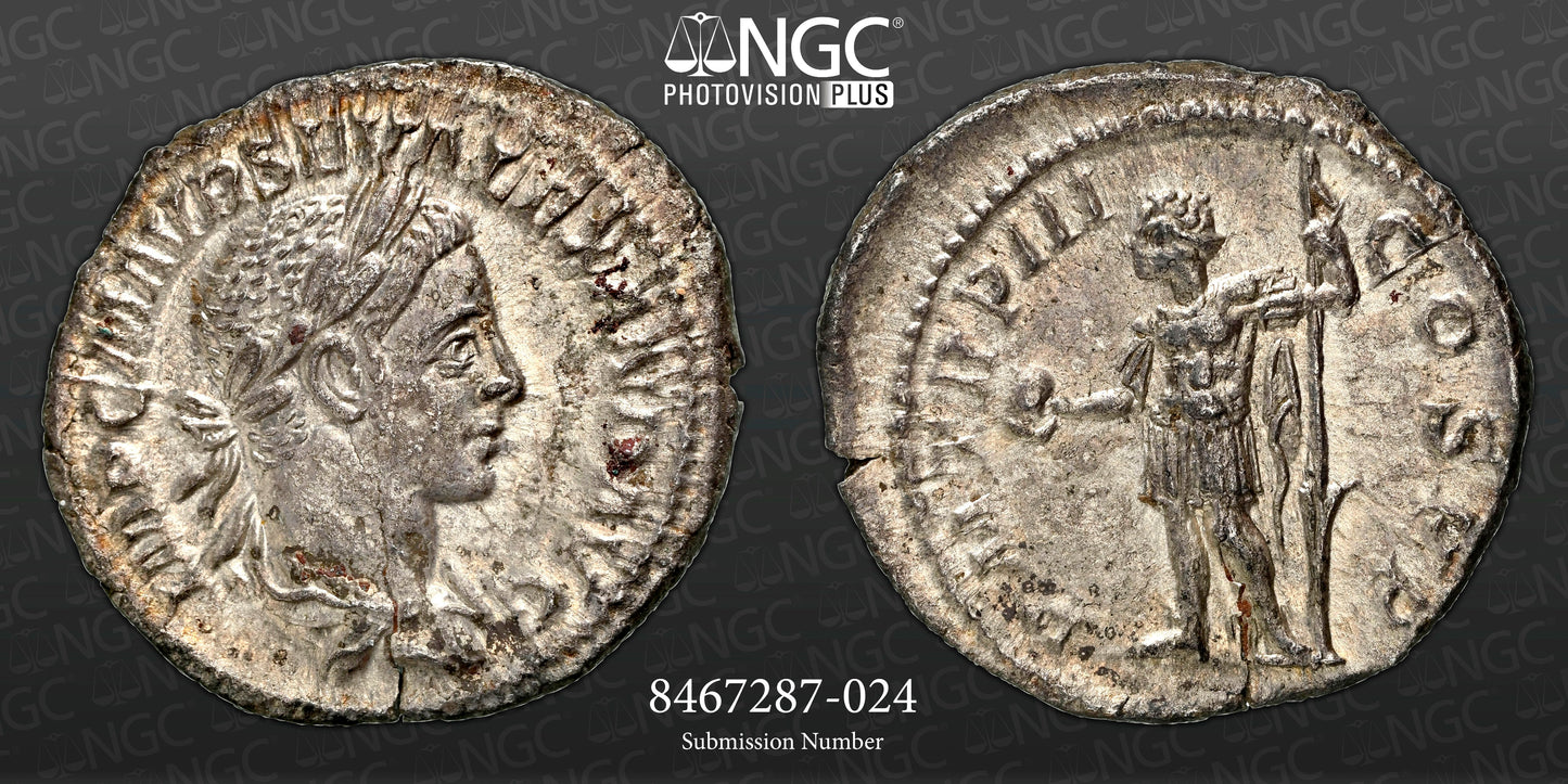 Roman Empire - Severus Alexander - Silver Denarius - NGC MS - RIC:44