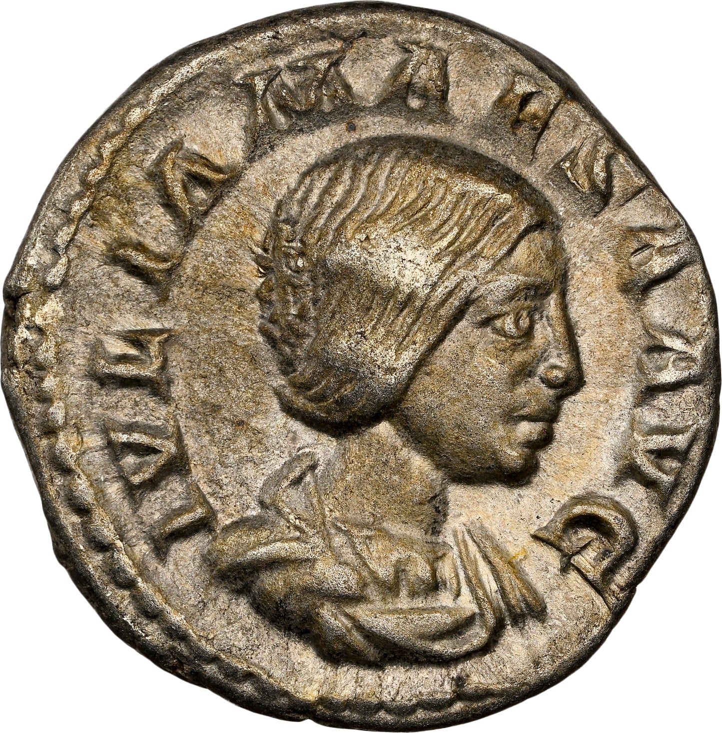 Roman Empire - Julia Maesa - Silver Denarius - NGC Ch VF