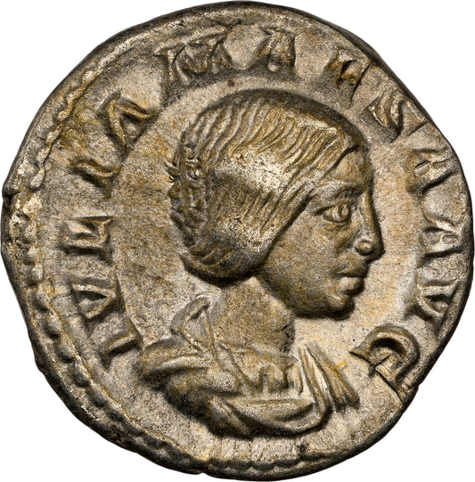 Roman Empire - Julia Maesa - Silver Denarius - NGC Ch VF