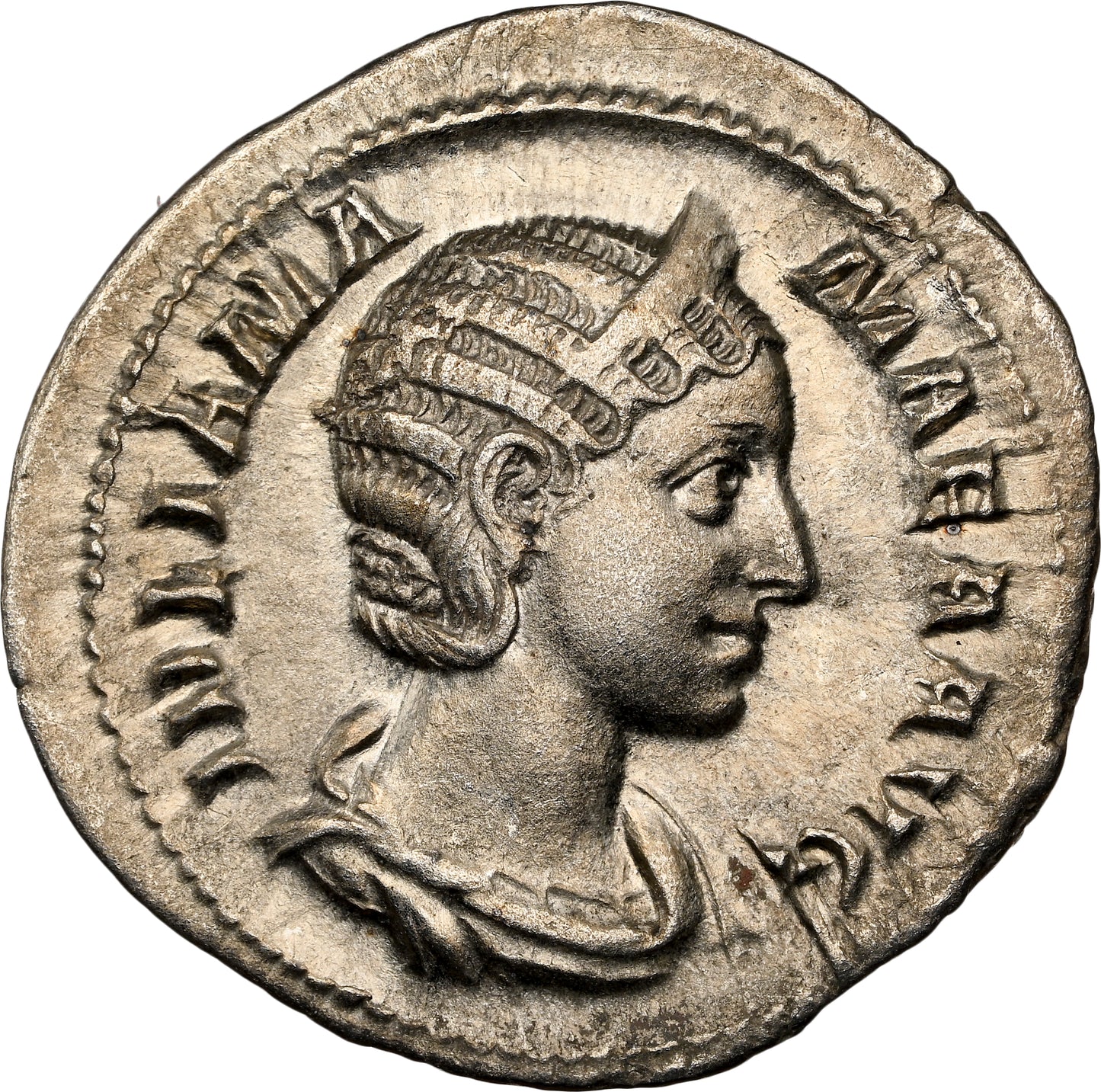 Roman Empire - Julia Mamaea - Silver Denarius - NGC Ch XF