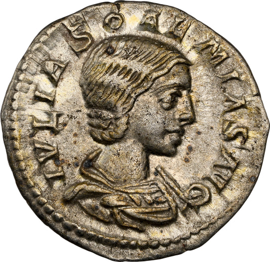 Roman Empire - Julia Soaemias - Silver Denarius - NGC Ch VF