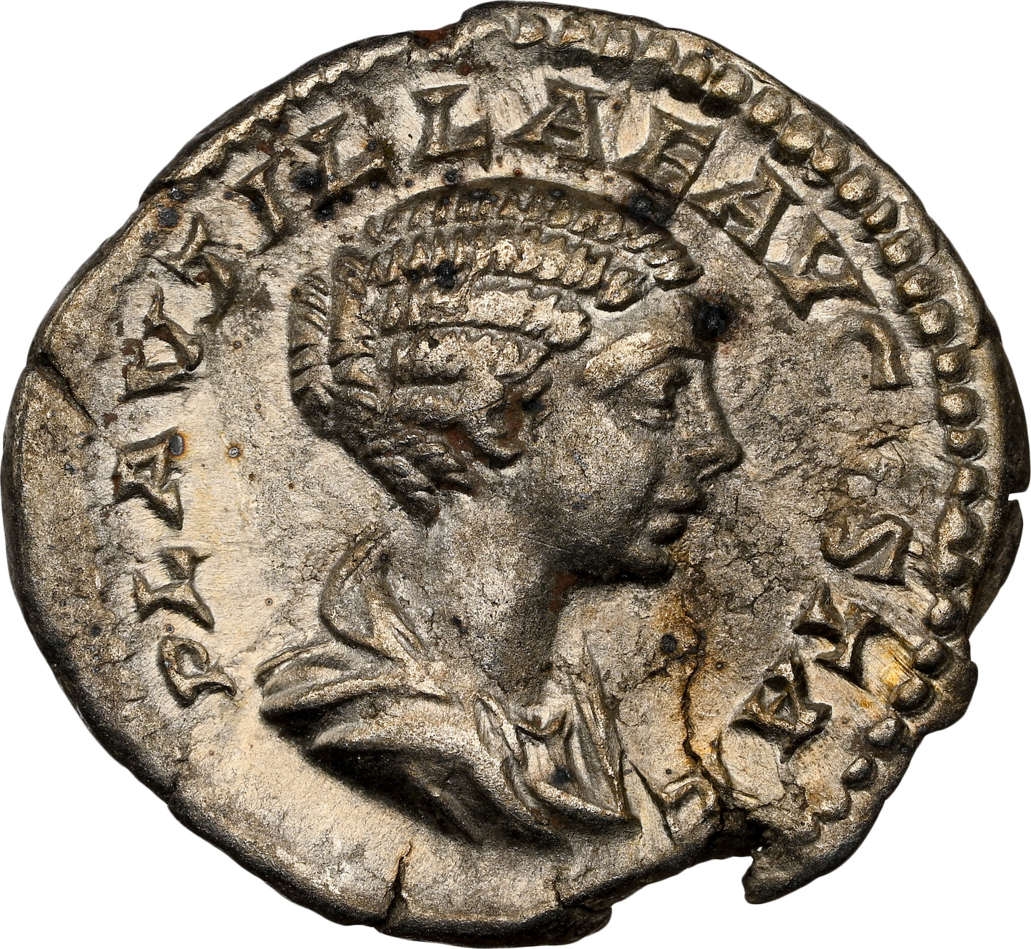 Roman Empire - Plautilla - Silver Denarius - NGC Ch VF