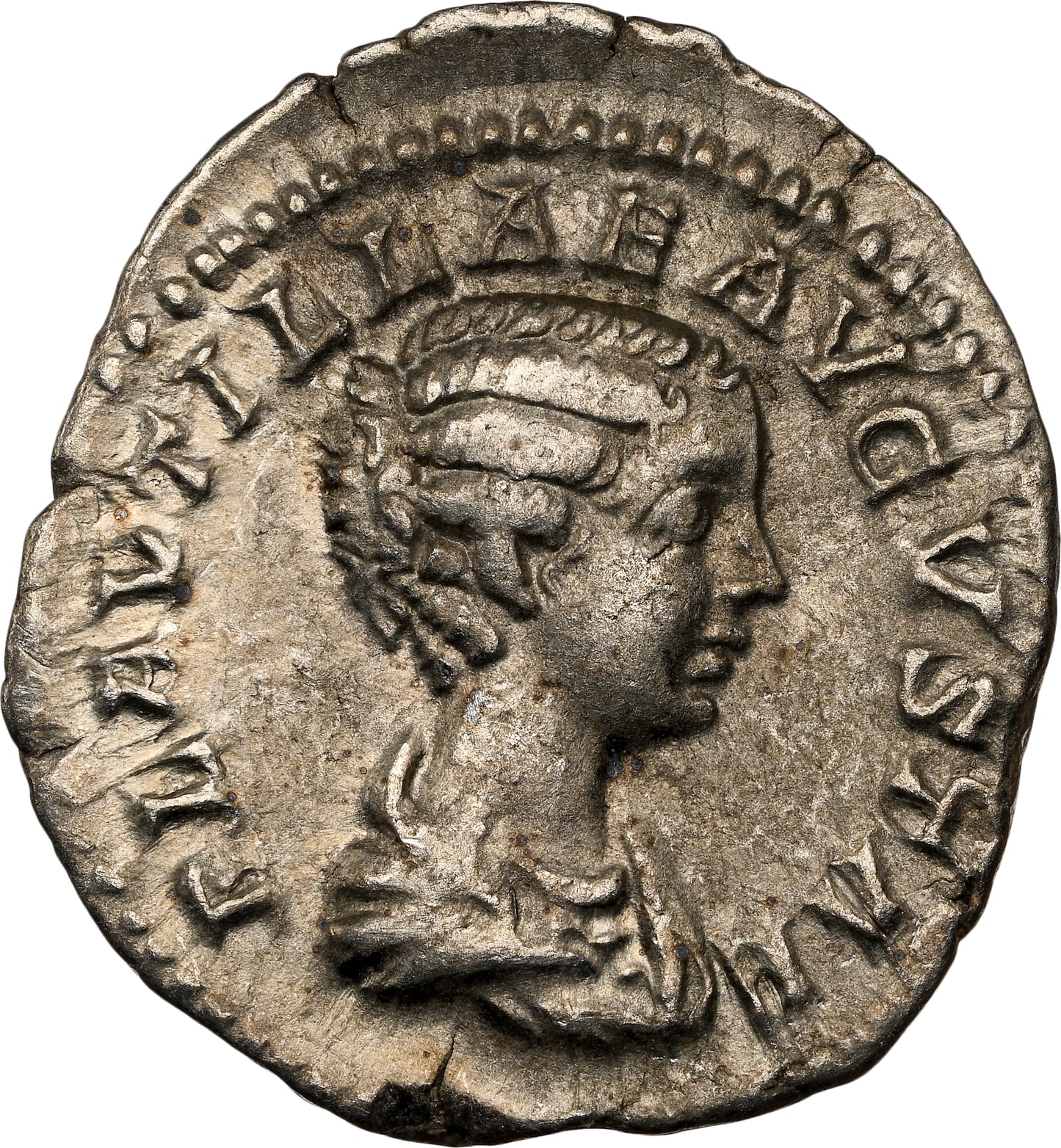 Roman Empire - Plautilla - Silver Denarius - NGCCh VF
