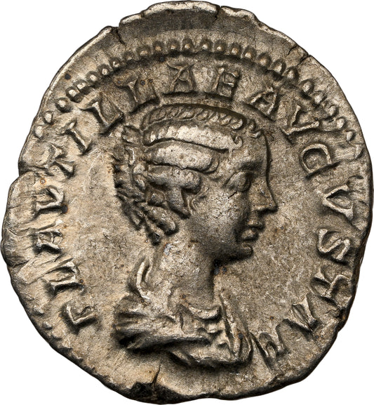 Roman Empire - Plautilla - Silver Denarius - NGCCh VF