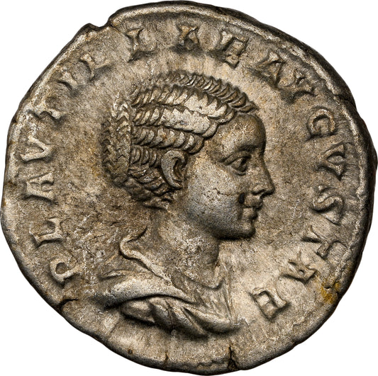 Roman Empire - Plautilla - Silver Denarius - NGC Ch VF