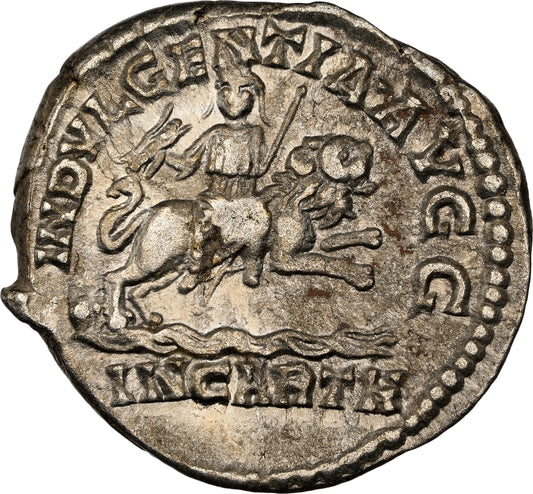 Roman Empire - Septimius Severus - Silver Denarius - NGC Ch VF