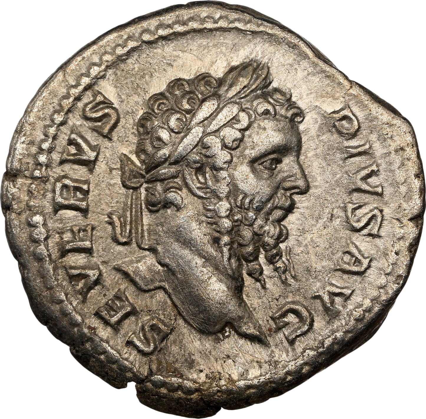 Roman Empire - Septimius Severus - Silver Denarius - NGC Ch VF