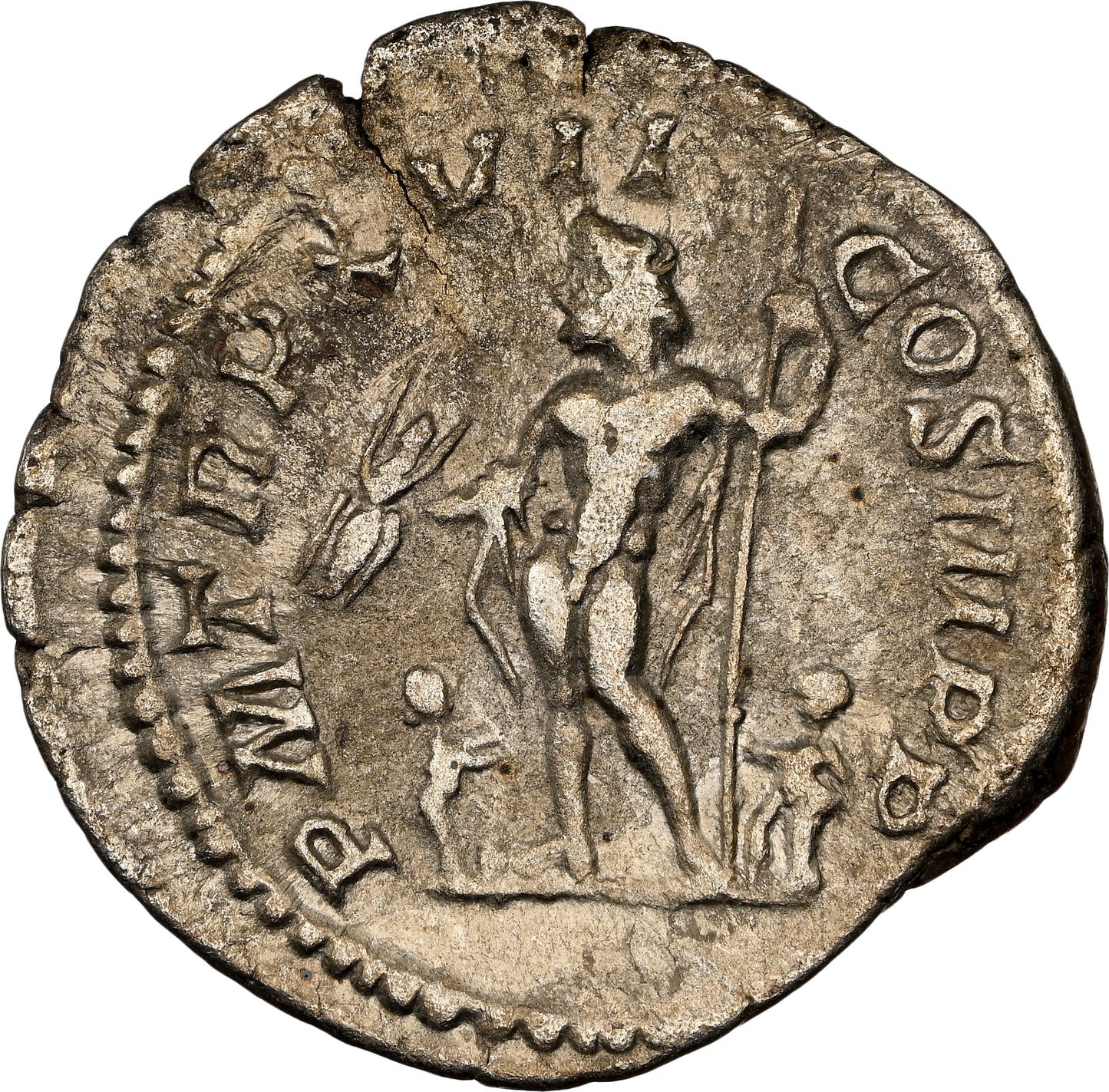 Roman Empire - Septimius Severus - Silver Denarius - NGC Ch VF