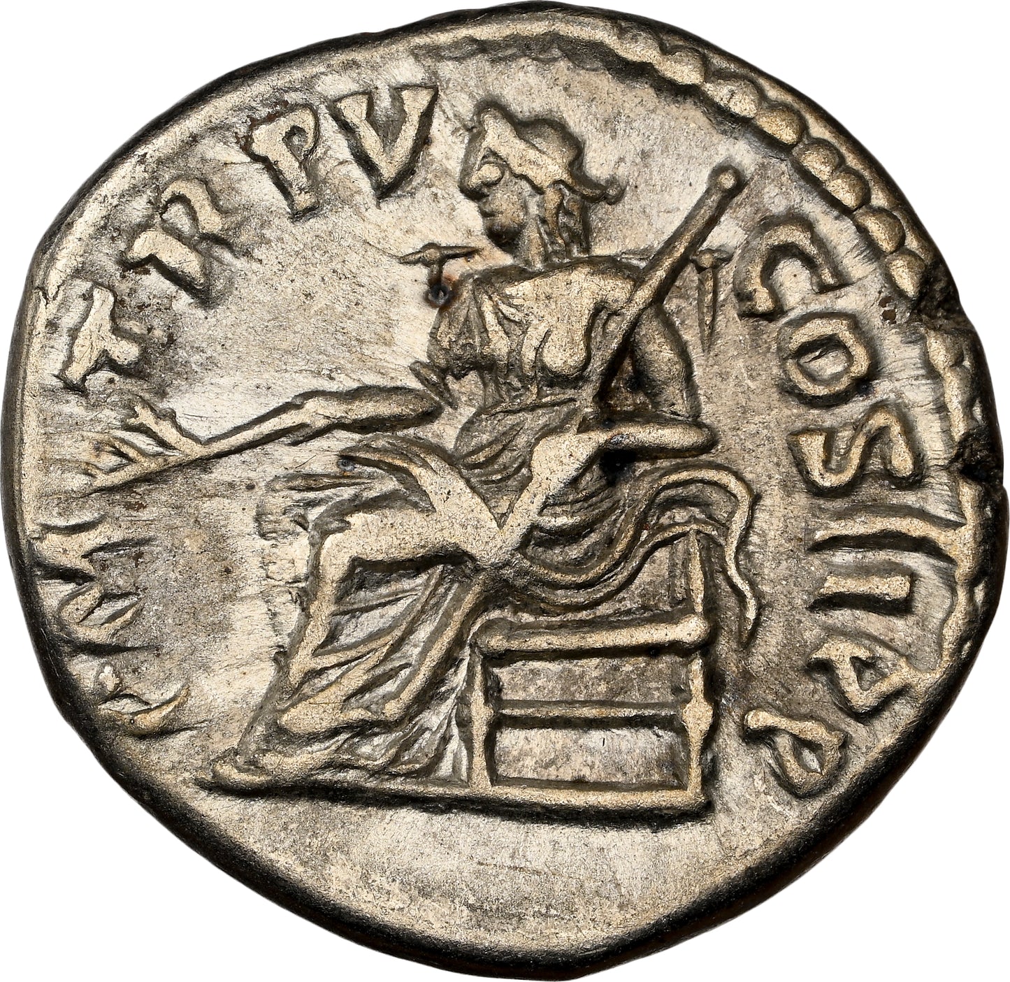 Roman Empire - Septimius Severus - Silver Denarius - NGC Ch VF