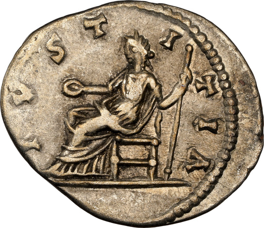 Roman Empire - Septimius Severus - Silver Denarius - NGC XF