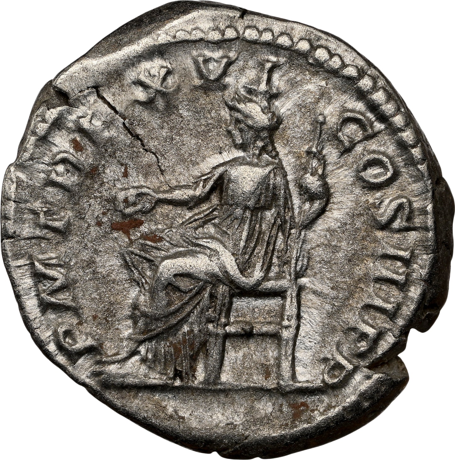 Roman Empire - Septimius Severus - Silver Denarius - NGC XF - RIC:197