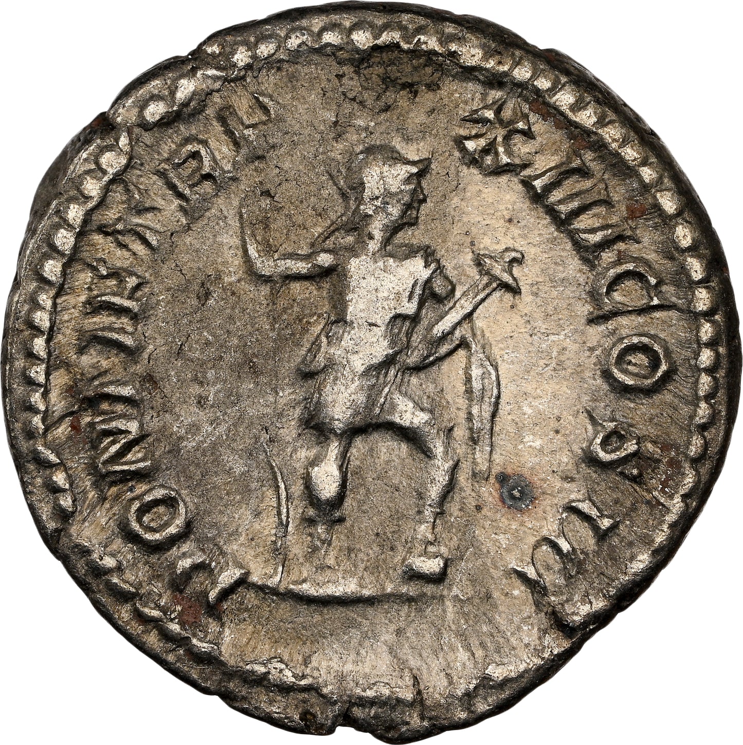 Roman Empire - Caracalla - Silver Denarius - NGC Ch VF