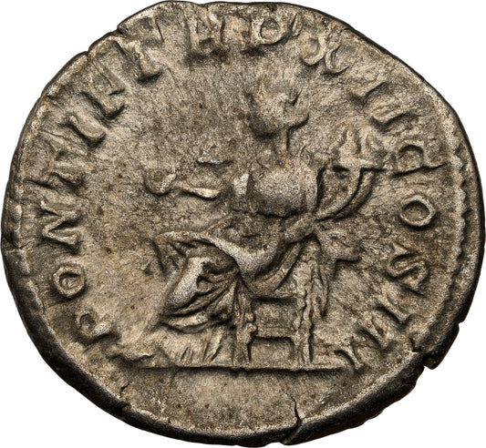 Roman Empire - Caracalla - Silver Denarius - NGC Ch VF