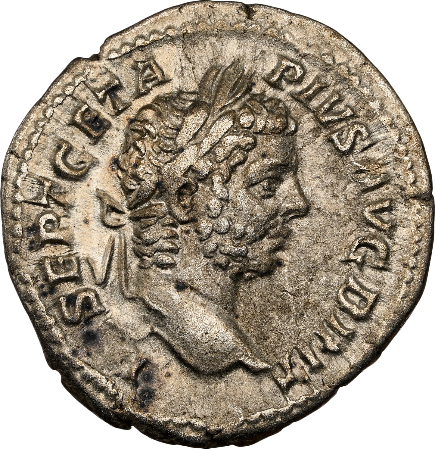 Roman Empire - Geta - Silver Denarius - NGC Ch VF