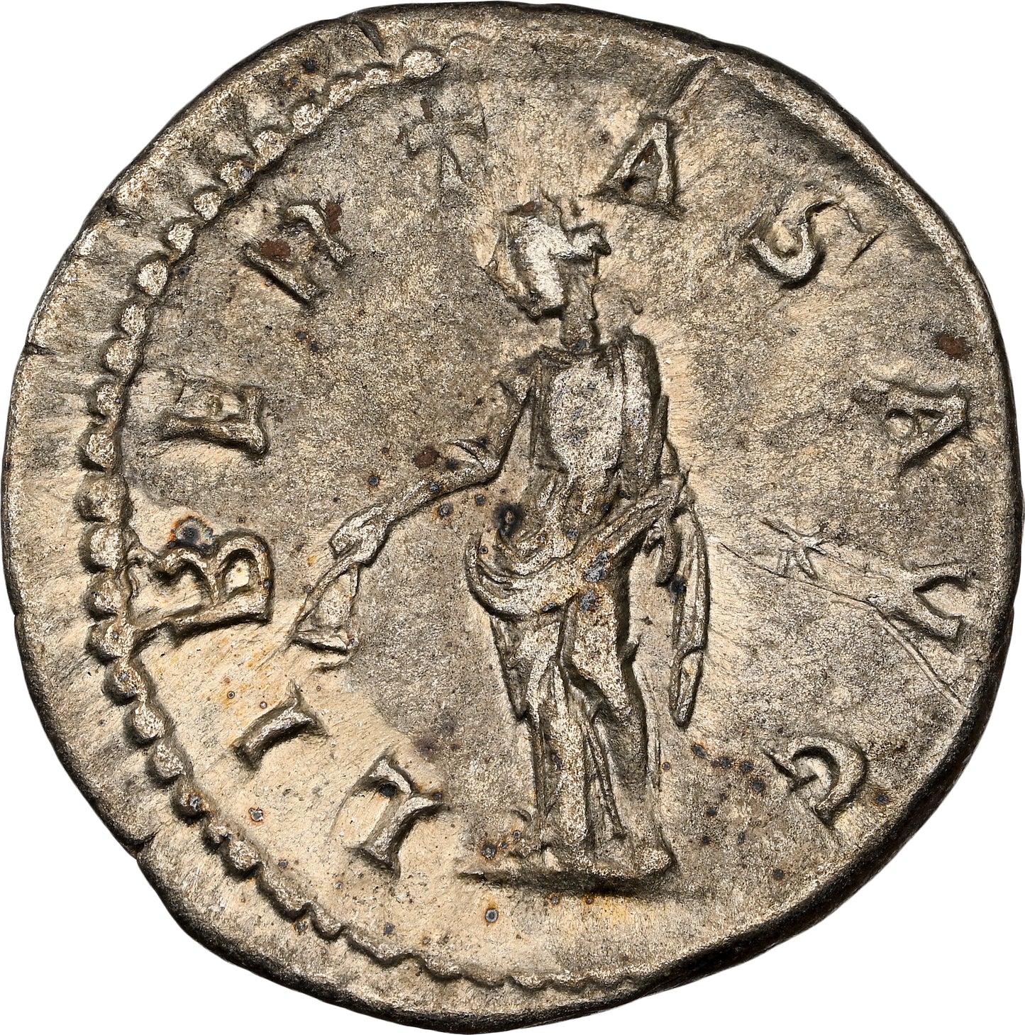 Roman Empire - Elagabalus - Silver Denarius - NGC Ch VF